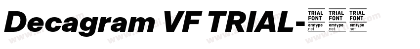 Decagram VF TRIAL字体转换